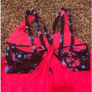 Lululemon 6 Pink Tank with Attached Sports Bra